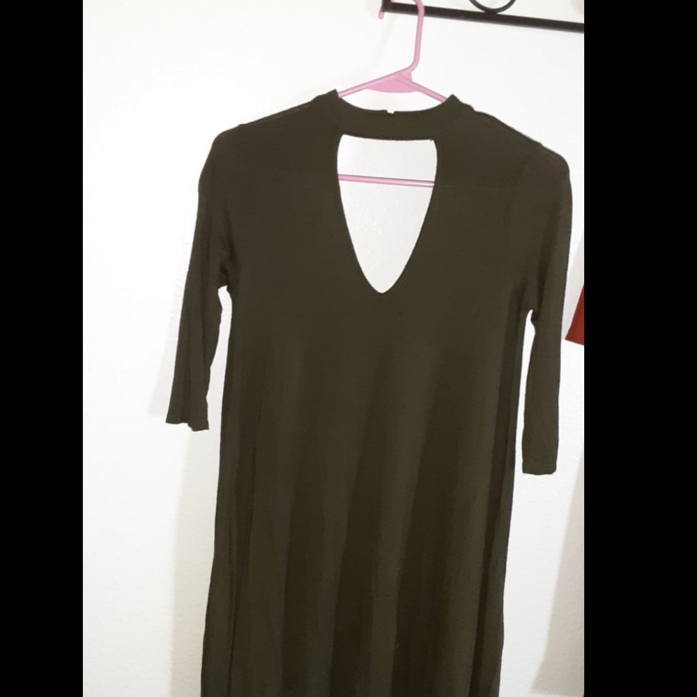 Green sleeves Dress